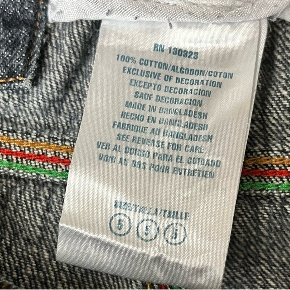 COOGI Wide-Leg Denim Jeans Boys 5 Blue 5-Pocket Mid Rise Embroidered Retro Vtg - Picture 9 of 10